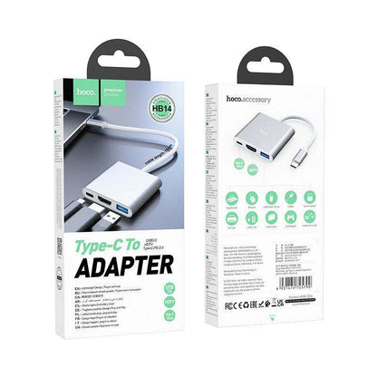 Type-C adapter(Type-C to USB3.0+HDTV+PD) HB14 Easy Use - Shopgalaxy