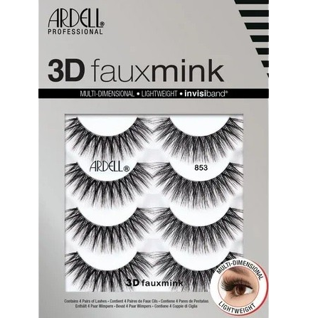 Wimpern Ardell 3D Faux Mink No.853 False Eyelashes - 4pk - Shopgalaxy.ch