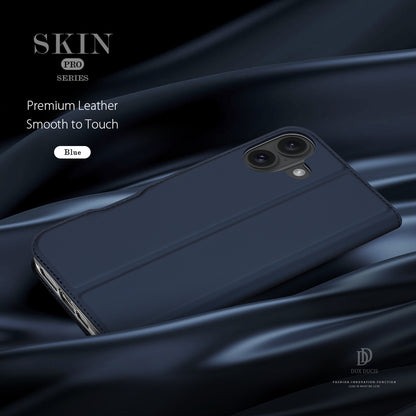 iPhone 16 Plus Schwarz Magnetic Flip Lederhülle