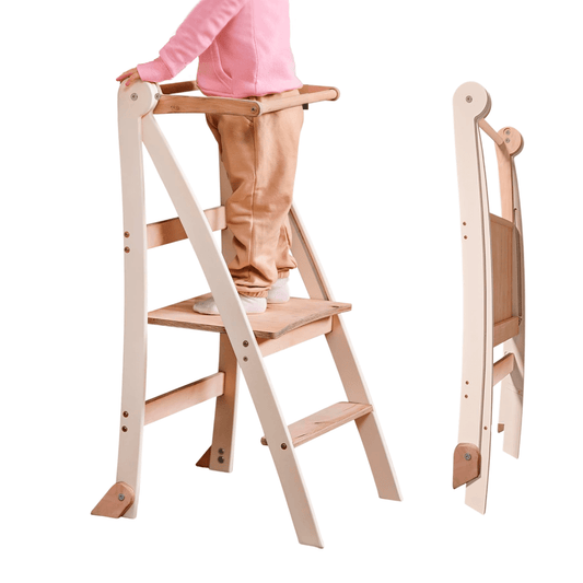 Helper Tower: A Multi-functional Foldable Step Stool for Kids-0