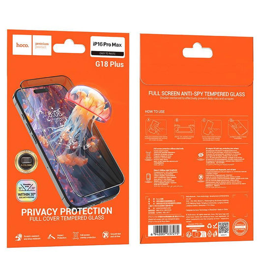 iPhone 16 Pro Max Panzerglass Displayschutz Shield full screen anti-spy - Shopgalaxy.ch