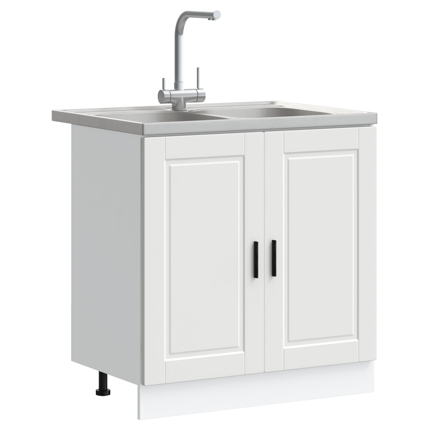 Waschbecken-Unterschrank Porto 2 pcs Weiß 80 x 46 x 84.5 cm