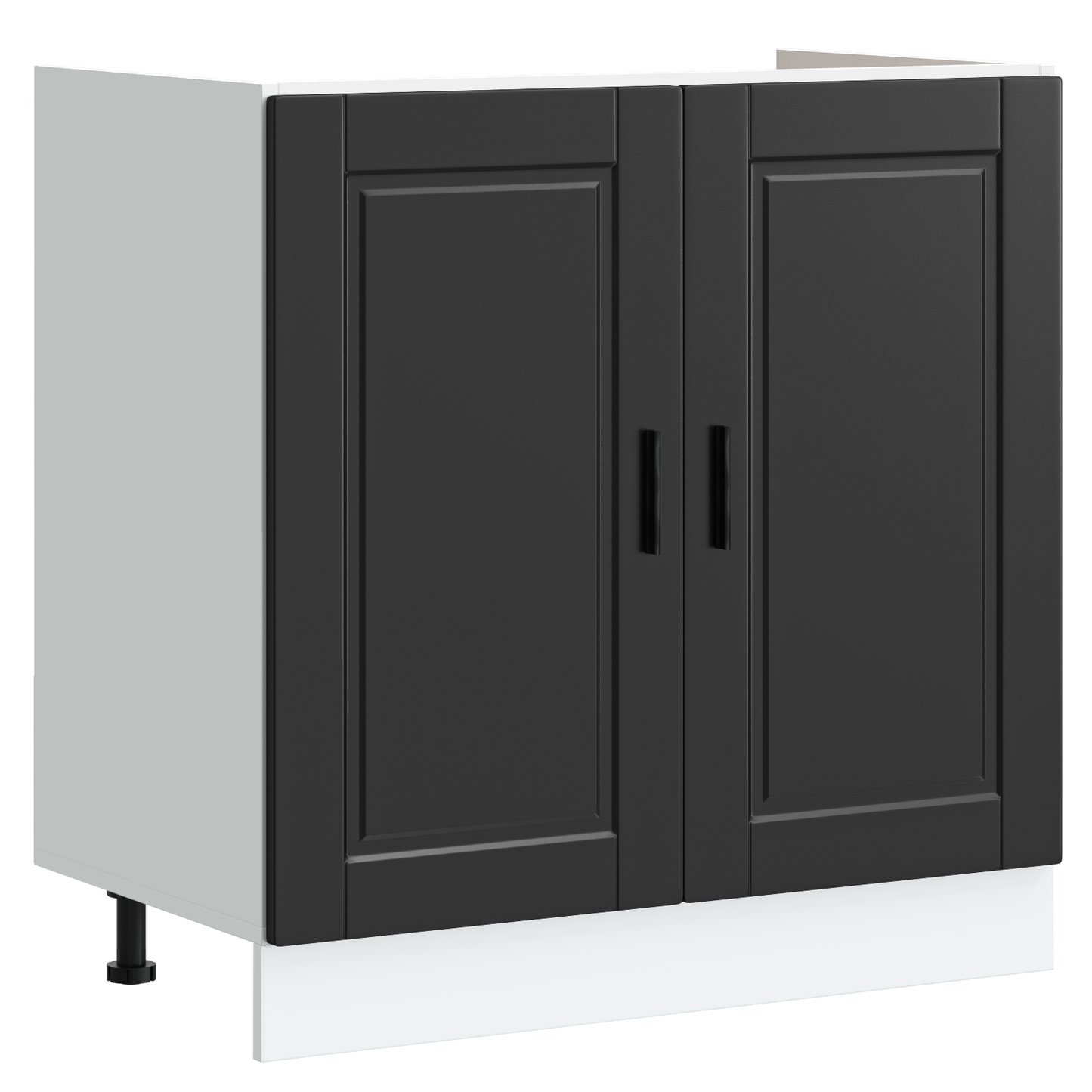 Waschbecken-Unterschrank Porto 2 pcs Schwarz 80 x 46 x 84.5 cm