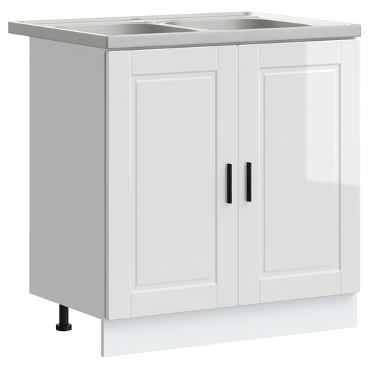 Waschbecken-Unterschrank Porto 2 pcs Weiß 80 x 46 x 84.5 cm