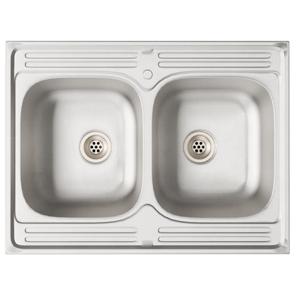 Waschbecken-Unterschrank Porto 2 pcs Grau 80 x 46 x 84.5 cm