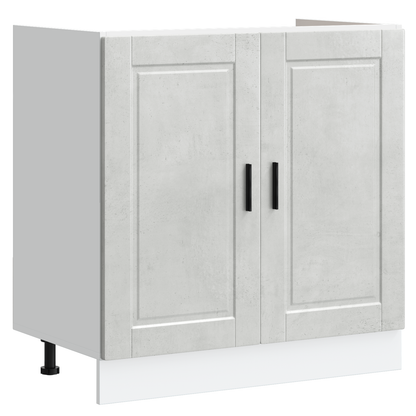 Waschbecken-Unterschrank Porto 2 pcs Grau 80 x 46 x 84.5 cm