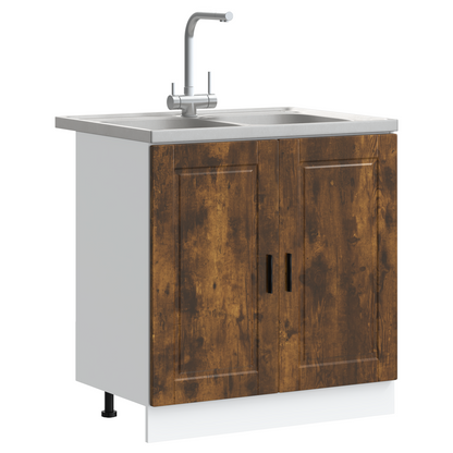 Waschbecken-Unterschrank Porto 2 pcs Braun 80 x 46 x 84.5 cm