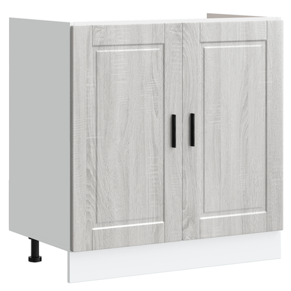 Waschbecken-Unterschrank Porto 2 pcs Grau 80 x 46 x 84.5 cm