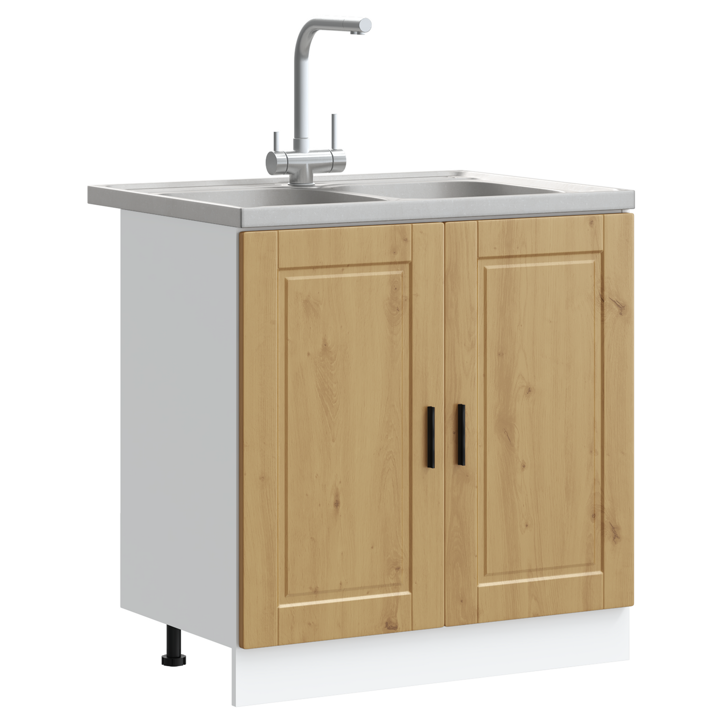 Waschbecken-Unterschrank Porto 2 pcs Braun 80 x 46 x 84.5 cm