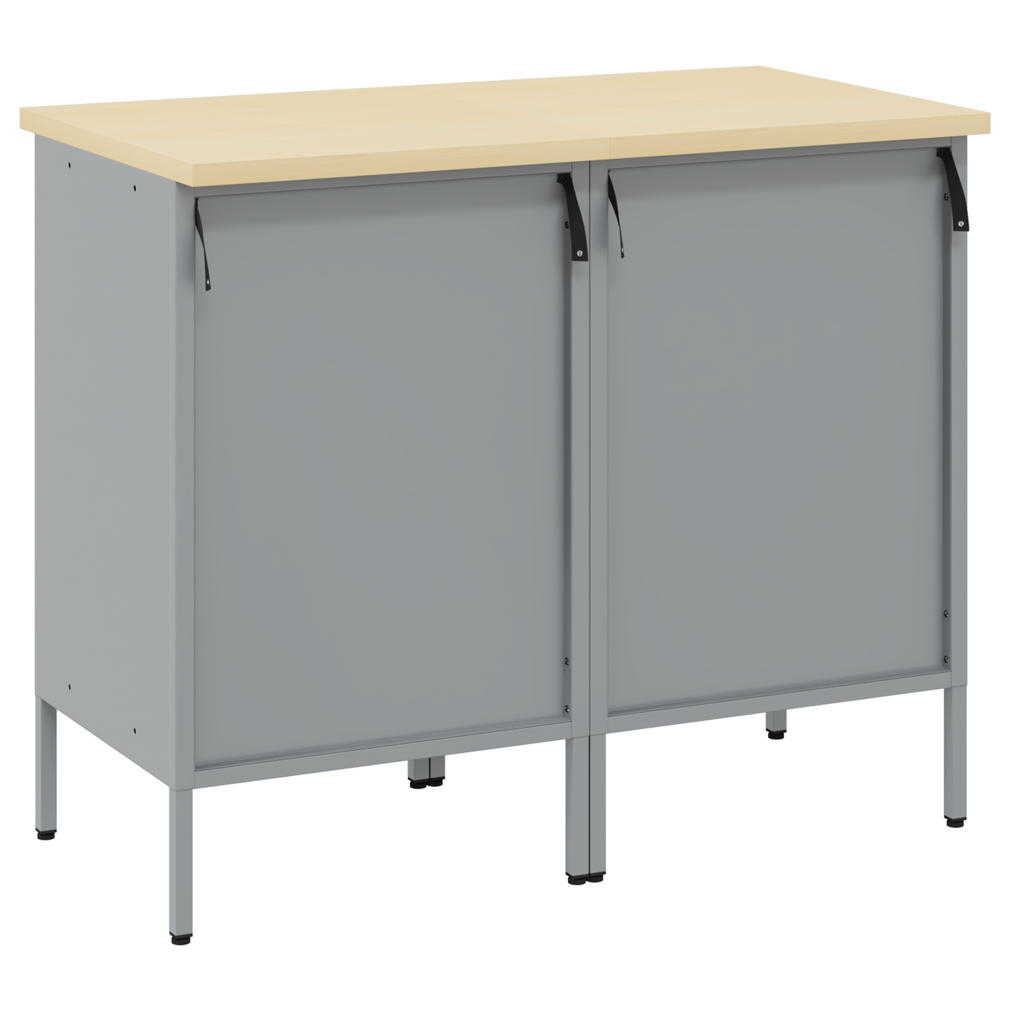 Werkbank mit Schubladen 2 pcs Schwarz und Grau 100 x 55 x 85 cm