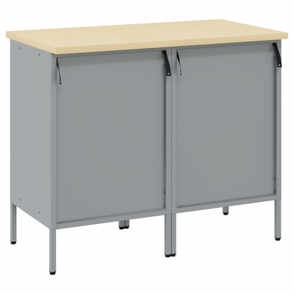 Werkbank mit Schubladen 2 pcs Schwarz und Grau 100 x 55 x 85 cm