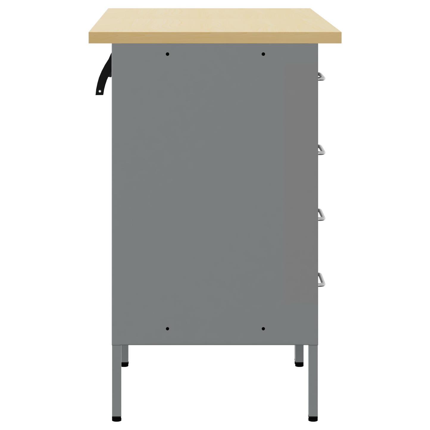 Werkbank mit Schubladen 2 pcs Schwarz und Grau 100 x 55 x 85 cm