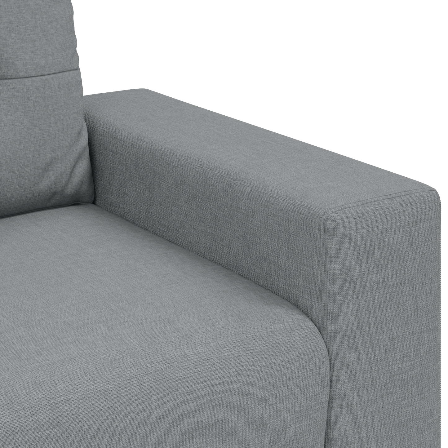 Sofa Set mit Kissen mit Kissen Grau Stoff