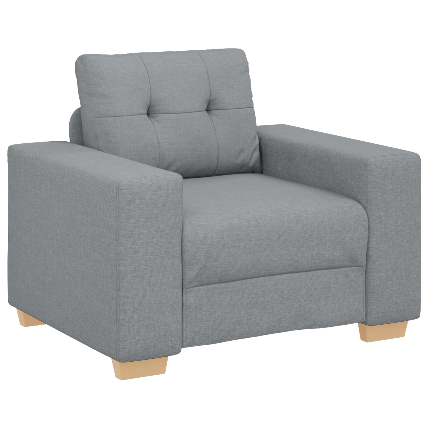 Sofa Set mit Kissen mit Kissen Grau Stoff