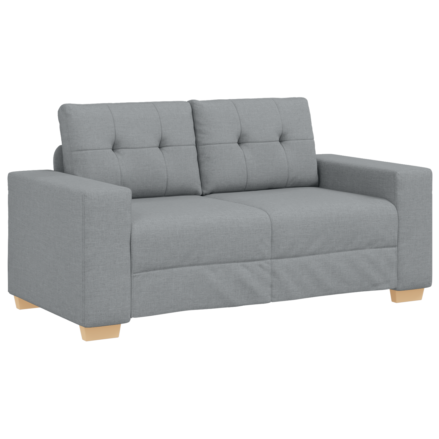 Sofa Set mit Kissen mit Kissen Grau Stoff