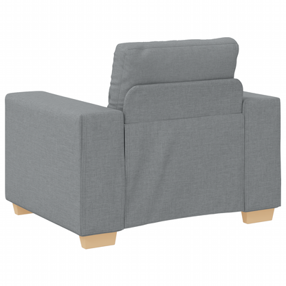 Sofa Set mit Kissen mit Kissen Grau Stoff
