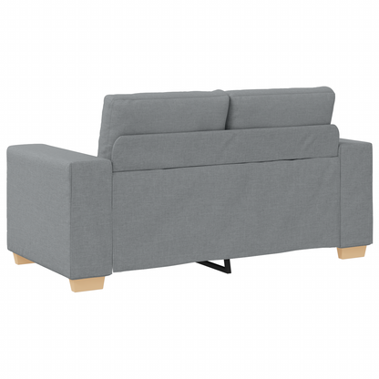 Sofa Set mit Kissen mit Kissen Grau Stoff