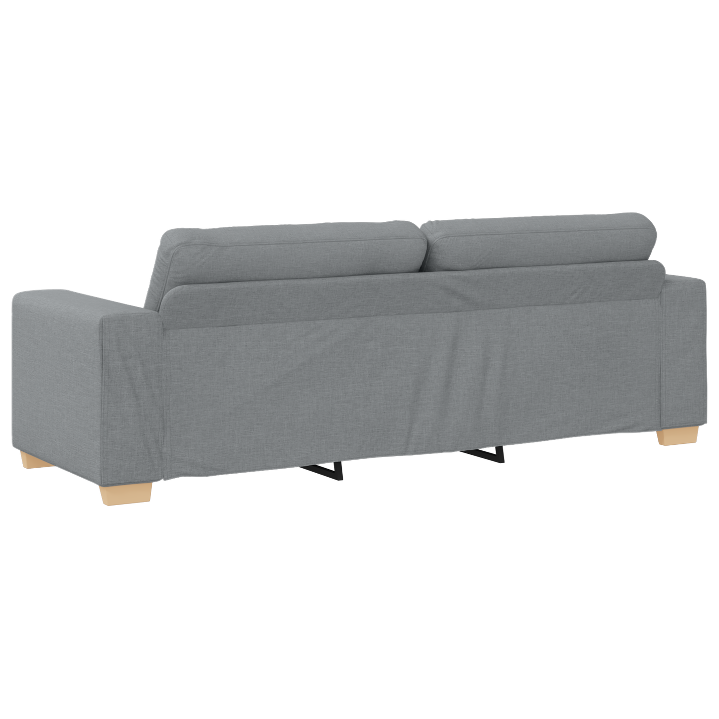 Sofa Set mit Kissen mit Kissen Grau Stoff