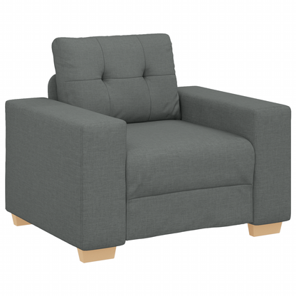Sofa Set mit Kissen mit Kissen Grau Stoff
