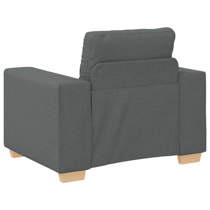 Sofa Set mit Kissen mit Kissen Grau Stoff