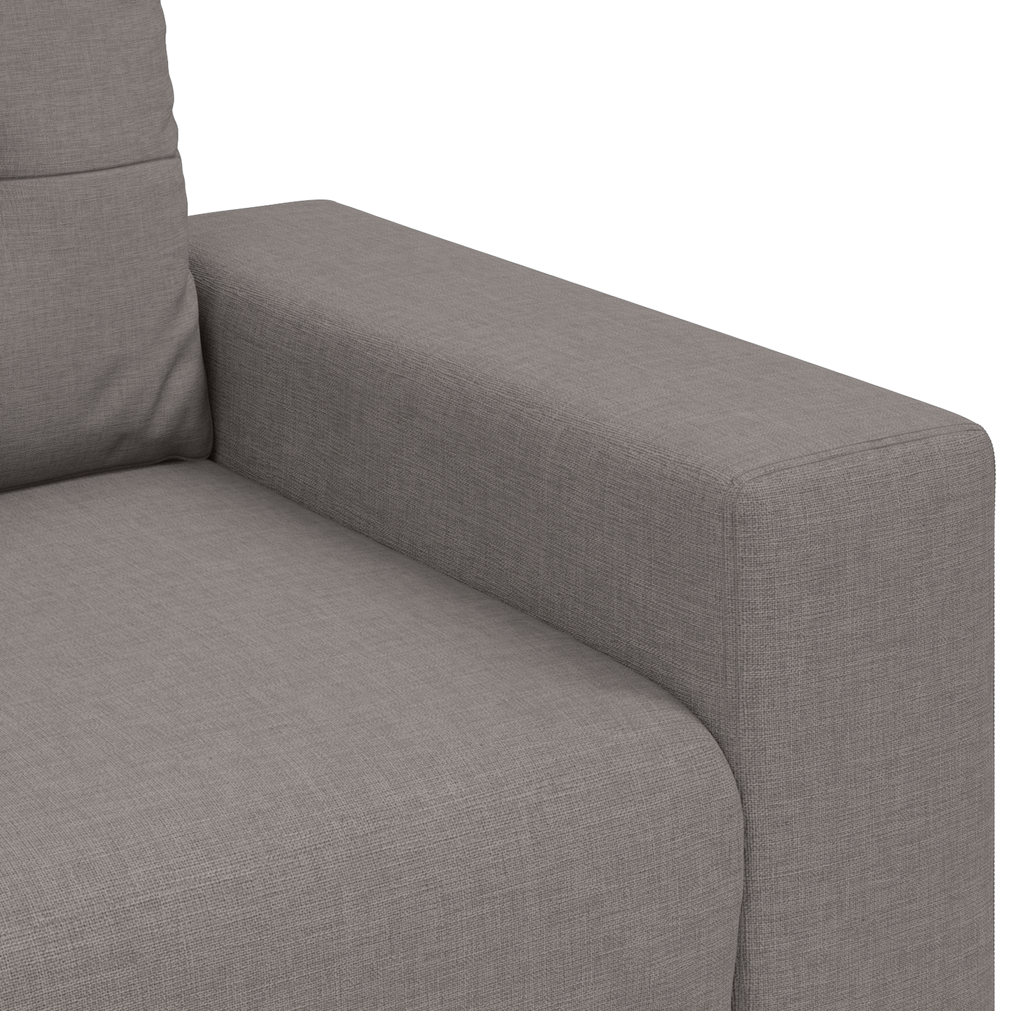 Sofa Set mit Kissen mit Kissen Taupe Stoff