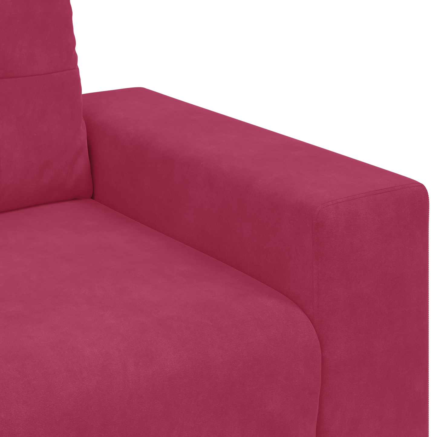 Sofa Set mit Kissen 3 pcs Weinrot 221 x 78 x 80 cm Samt