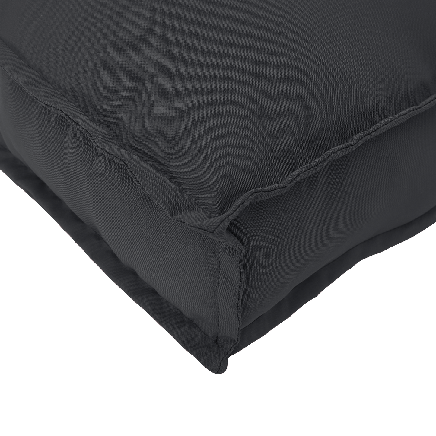 Pallet Kissen Set 2 pcs Schwarz 120 x 80 x 12 cm Oxford-Stoff