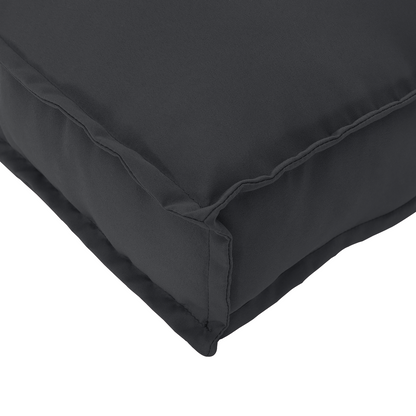 Pallet Kissen Set 2 pcs Schwarz 120 x 80 x 12 cm Oxford-Stoff
