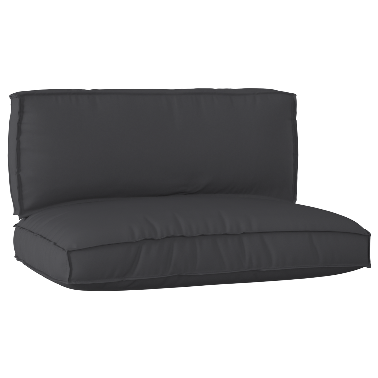 Pallet Kissen Set 2 pcs Schwarz 120 x 80 x 12 cm Oxford-Stoff