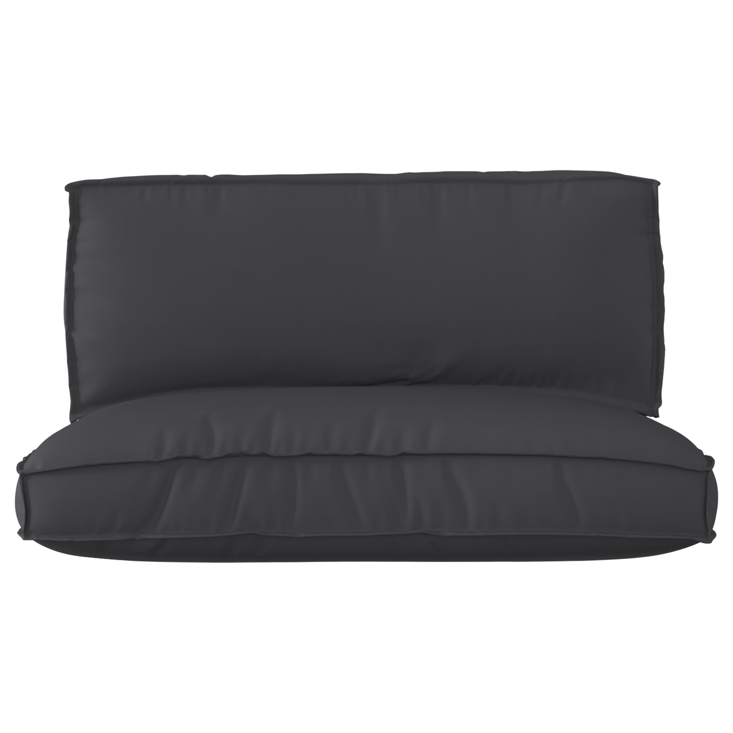 Pallet Kissen Set 2 pcs Schwarz 120 x 80 x 12 cm Oxford-Stoff