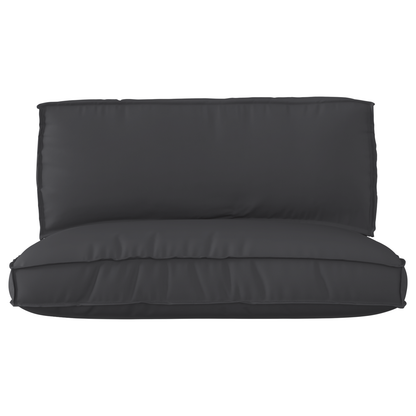 Pallet Kissen Set 2 pcs Schwarz 120 x 80 x 12 cm Oxford-Stoff