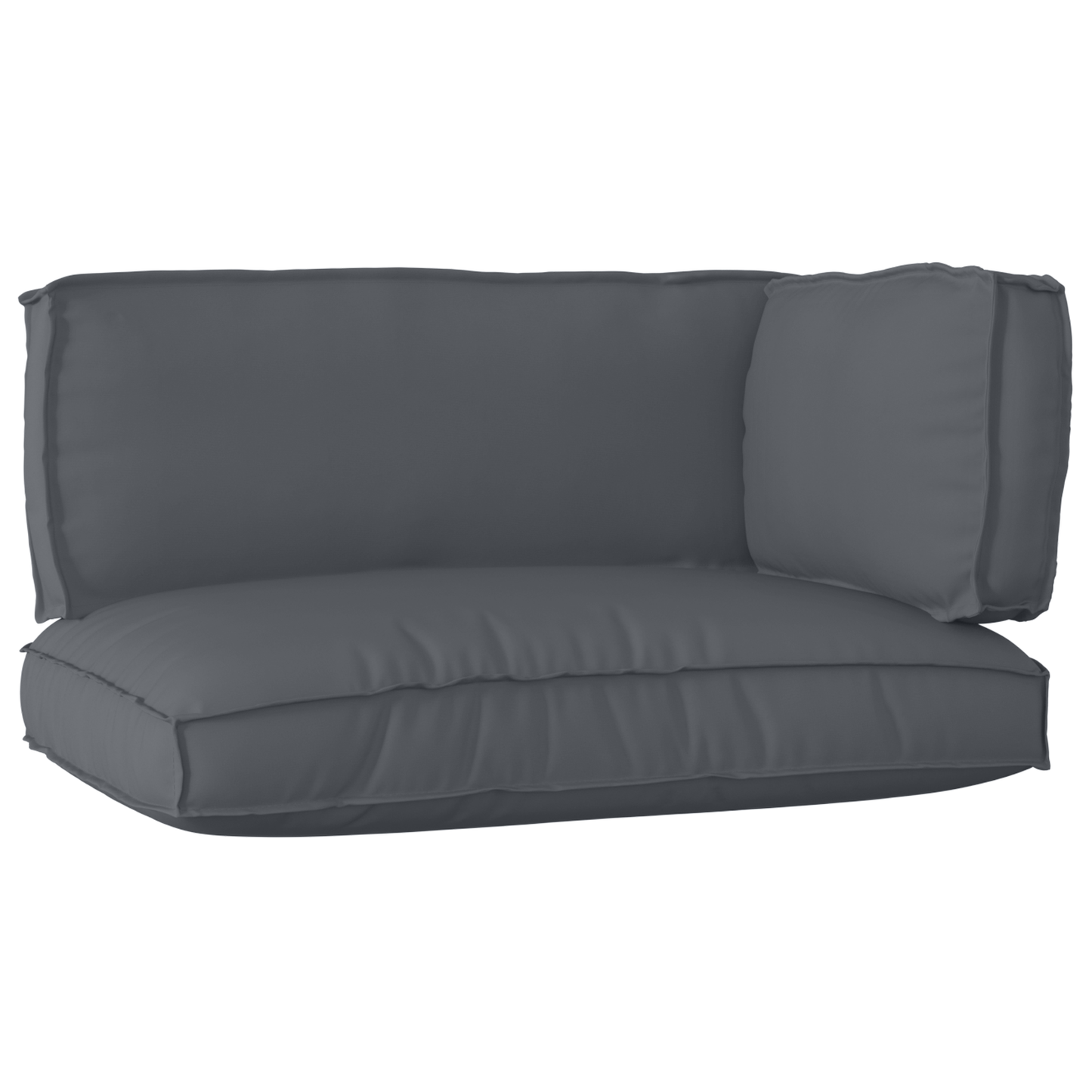 Pallet Kissen Set 3 pcs Anthrazit 120 x 80 x 12 cm Oxford-Stoff