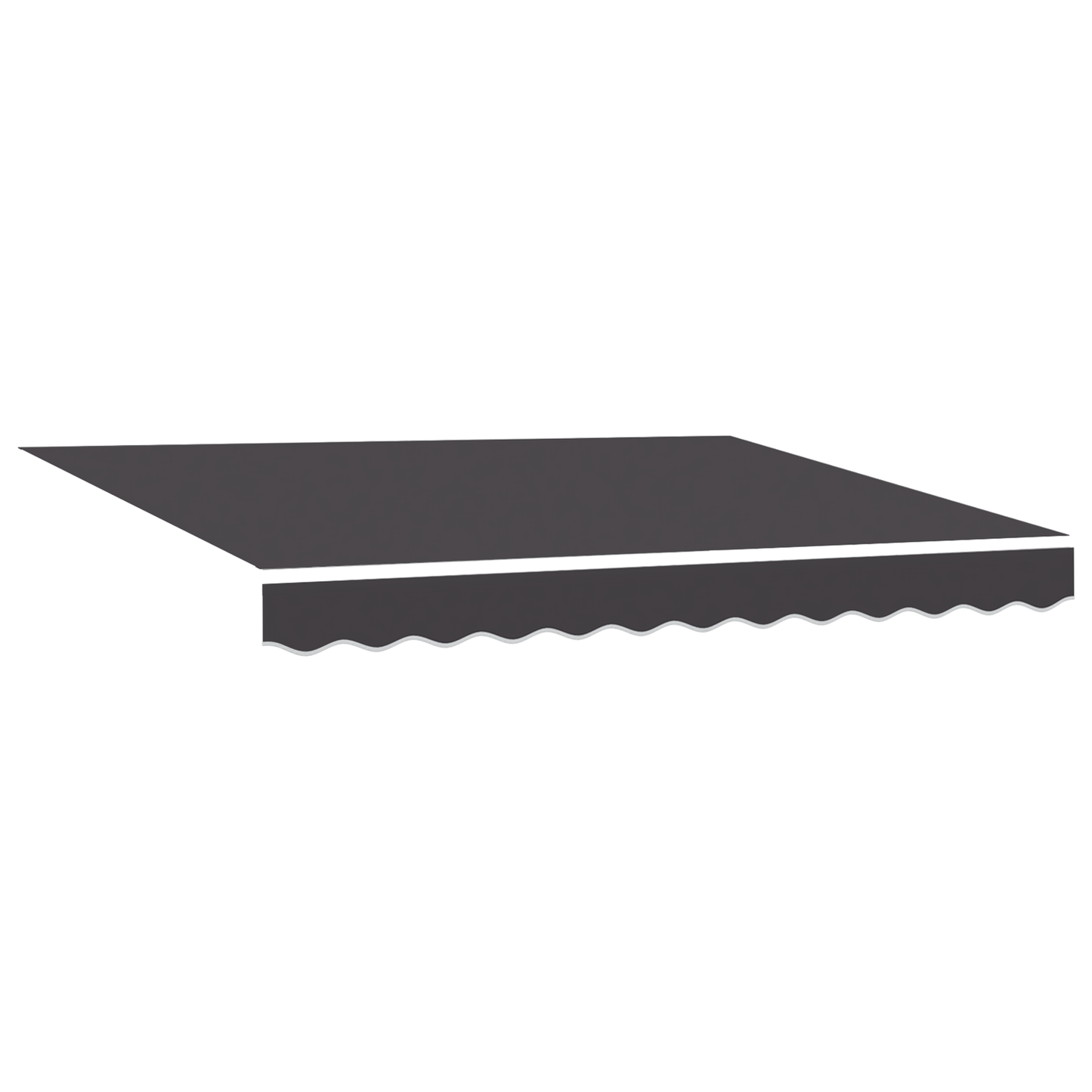 Einziehbare Markise Grau und Anthrazit 350 x 250 cm