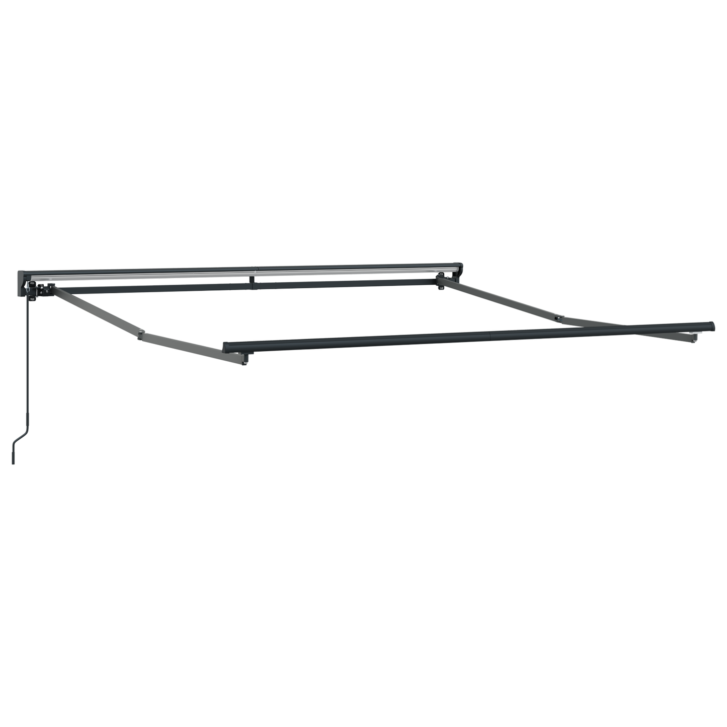 Einziehbare Markise Grau und Anthrazit 350 x 250 cm