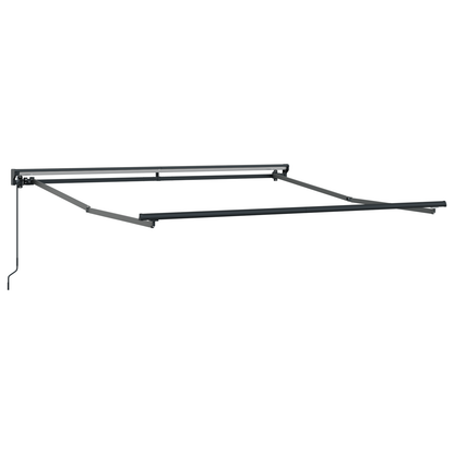 Einziehbare Markise Grau und Anthrazit 350 x 250 cm