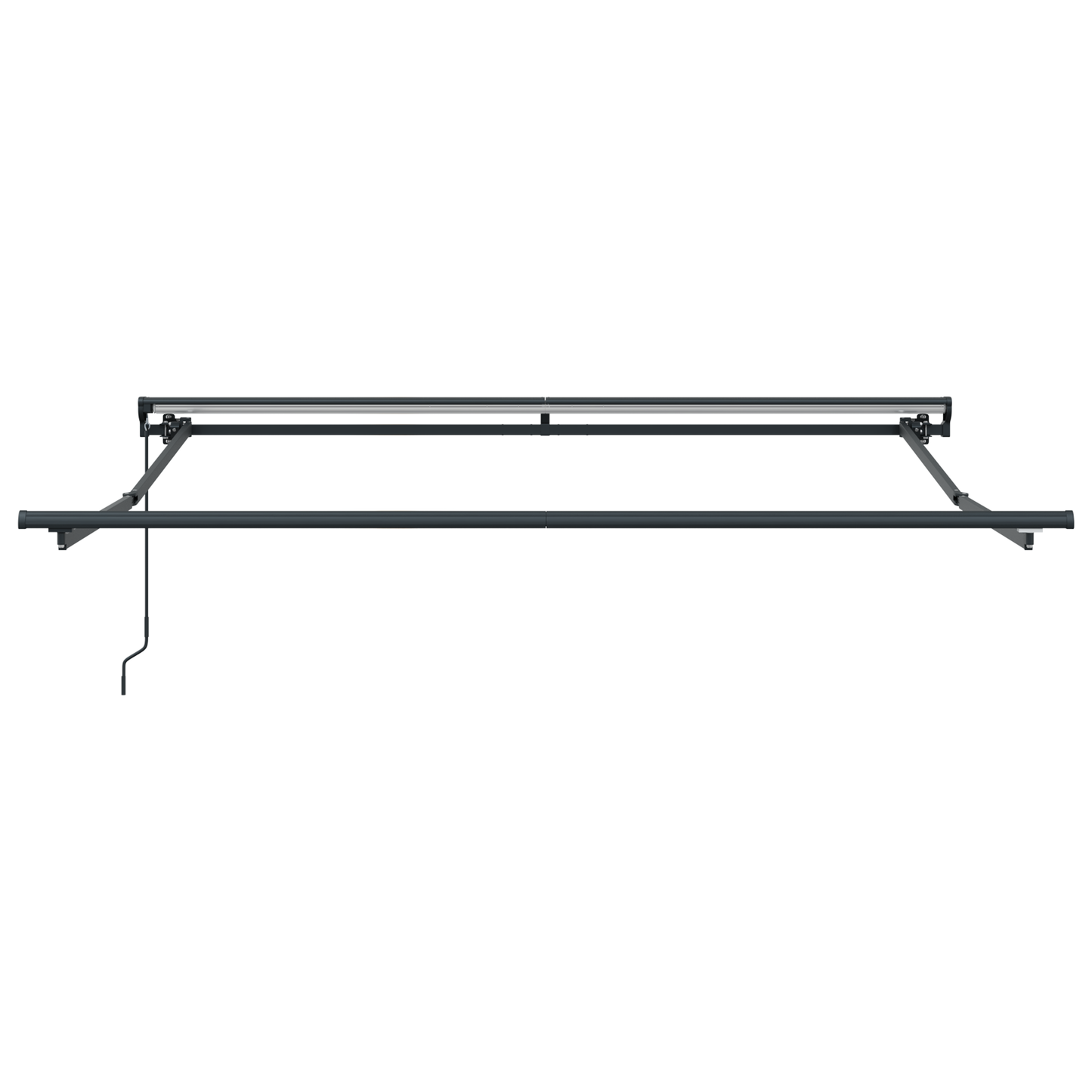 Einziehbare Markise Grau und Anthrazit 350 x 250 cm