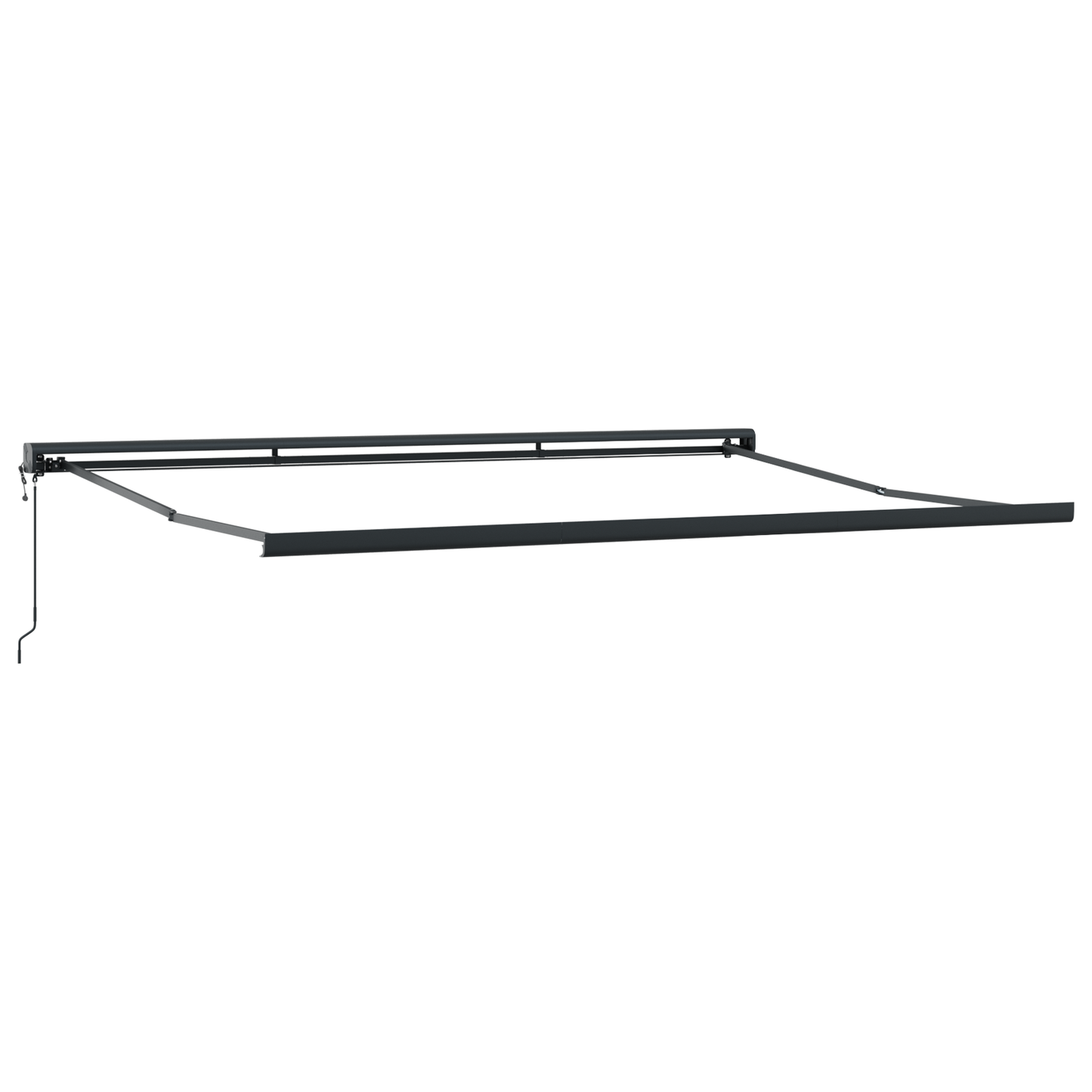 Einziehbare Markise Rot und schwarz 350 x 250 cm Stoff