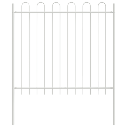 Gartenzaun Weiß 3.4 x 1.5 m Pulverbeschichteter Stahl