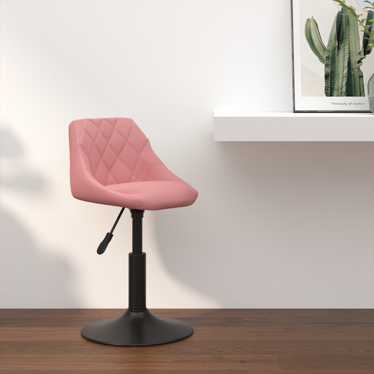 Barhocker Geometrisch Rosa 46 x 44 x (62.5-77.5) cm Kunstleder