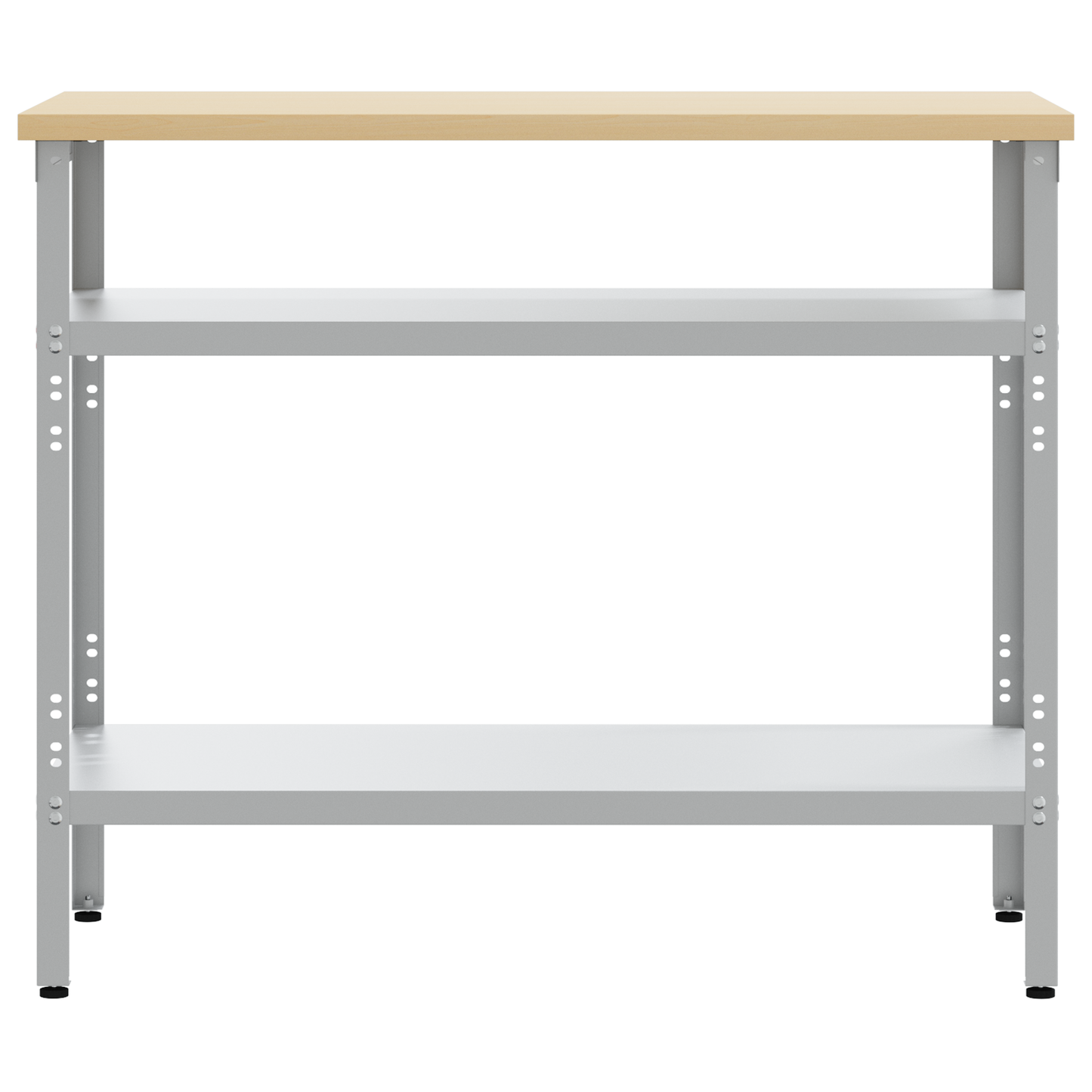 Arbeitstisch Grau 100 x 55 x 85 cm Stahl und hochwertiges Holz