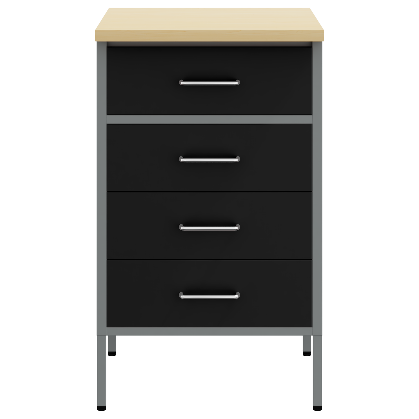 Werkbank mit Schubladen Schwarz und Grau 50 x 55 x 85 cm