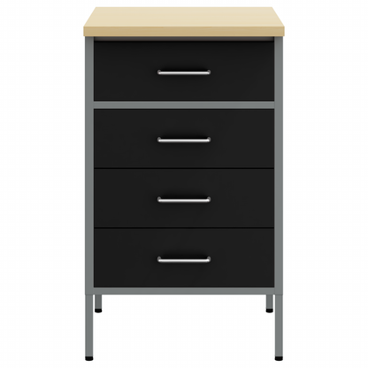 Werkbank mit Schubladen Schwarz und Grau 50 x 55 x 85 cm