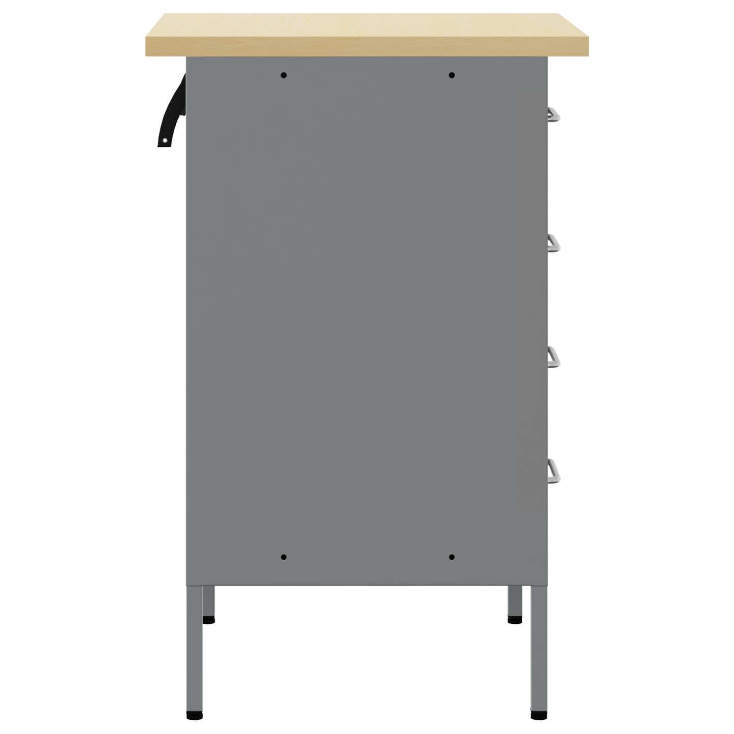 Werkbank mit Schubladen Schwarz und Grau 50 x 55 x 85 cm
