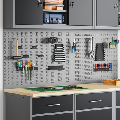 Aufbewahrungsbank 3 pcs Grau 150 x 1 x 60 cm
