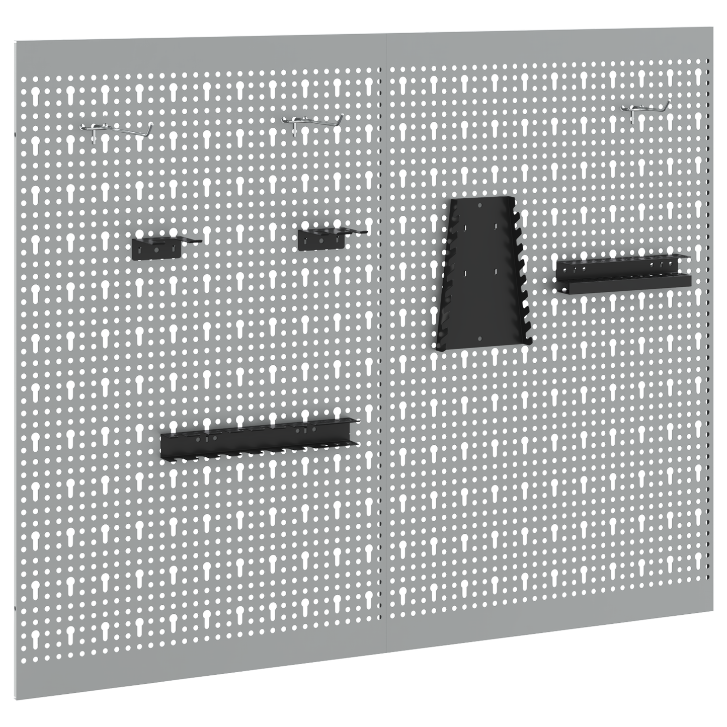 Aufbewahrungsbank 2 pcs Grau 100 x 1 x 80 cm