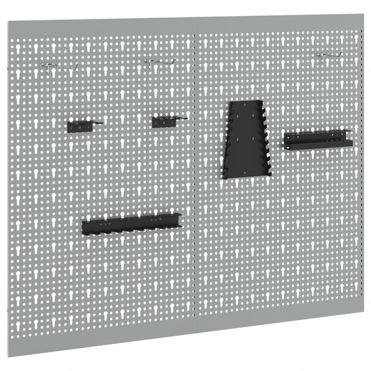 Aufbewahrungsbank 2 pcs Grau 100 x 1 x 80 cm