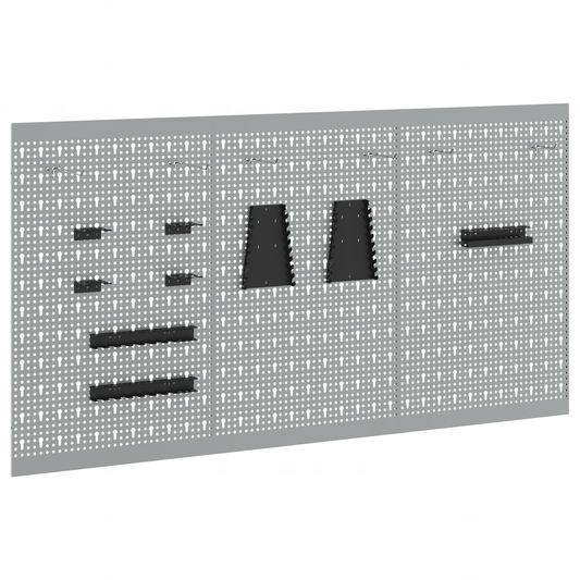 Aufbewahrungsbank 3 pcs Grau 150 x 1 x 80 cm