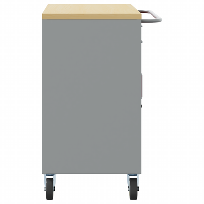 Werkbank Rot und Grau 75 x 45 x 85 cm Pulverbeschichteter Stahl
