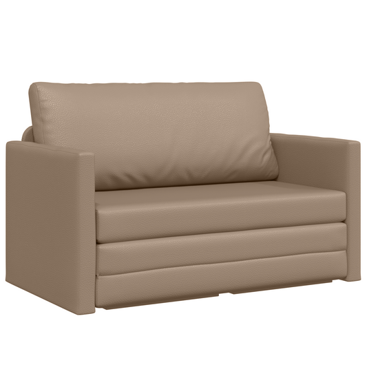Sofa Bett Cappuccino 124 x 71 x 78 cm Kunstleder