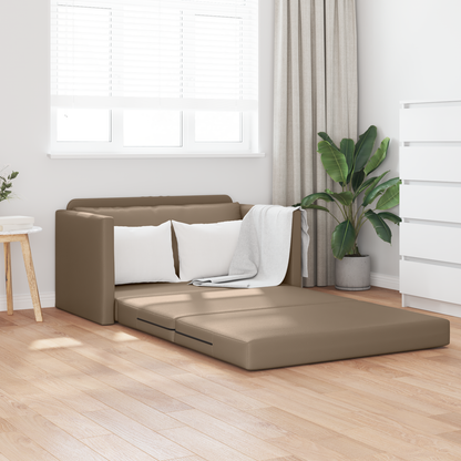 Sofa Bett Cappuccino 124 x 71 x 78 cm Kunstleder